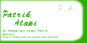 patrik alapi business card